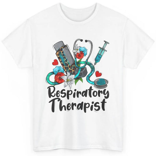 Respiratory Therapist Leopard Stethoscope Western Country RT Classic Unisex T-Shirt