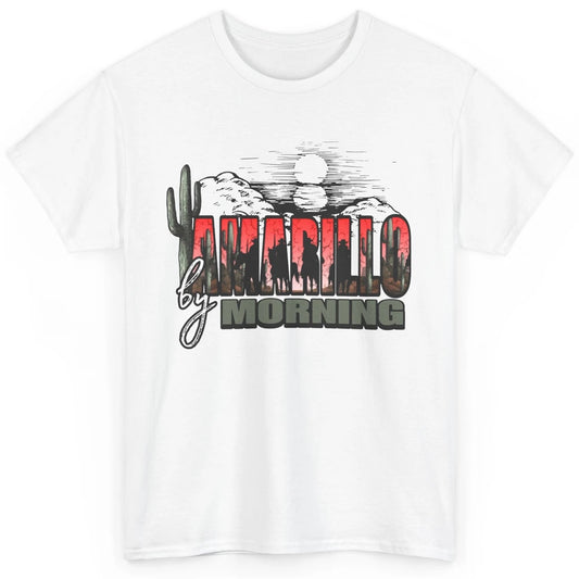 Retro Desert Sunset Amarillo By Morning Western Cowboy Classic Unisex T-Shirt