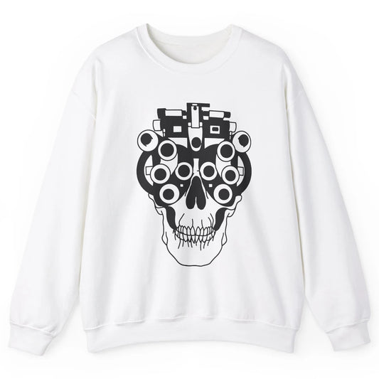 Phoropter Skeleton Optometrist Optician Halloween Optometry Unisex Crewneck Sweatshirt