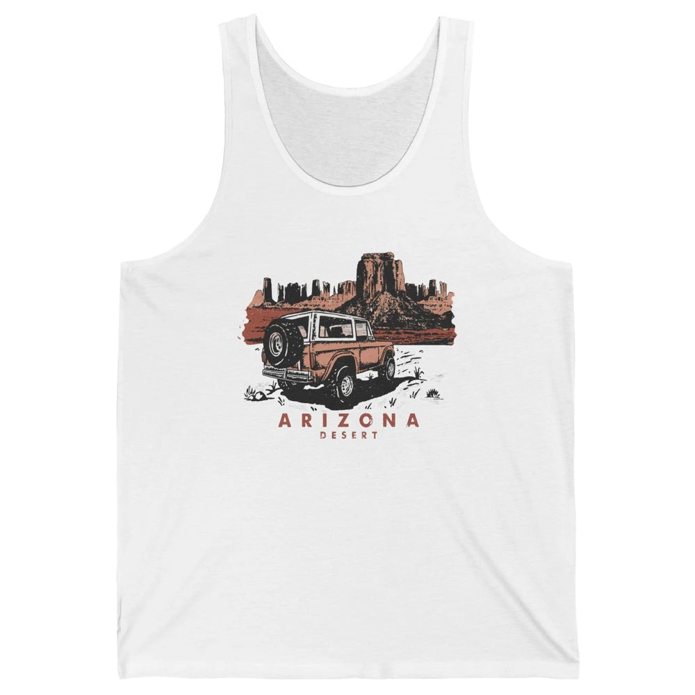 Retro Arizona Desert Truck Country Adventure Nature Lovers Unisex Jersey Tank
