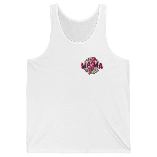 Retro Mama Leopard Pink Lightning Bolt Western Country Mama Unisex Jersey Tank