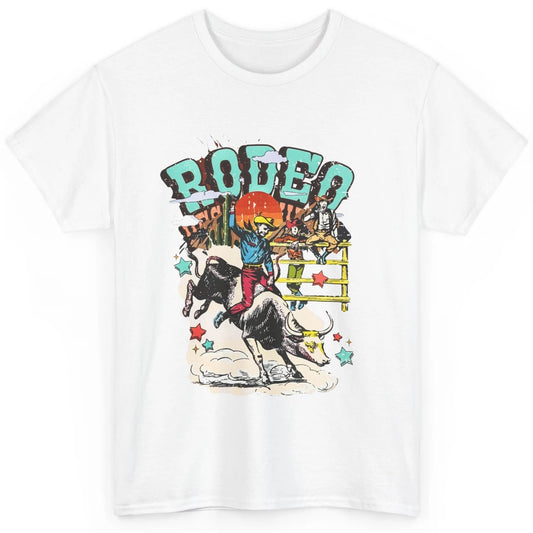 Retro Cowboy Horsing Rodeo Dad Bull Racing Western Country Classic Unisex T-Shirt