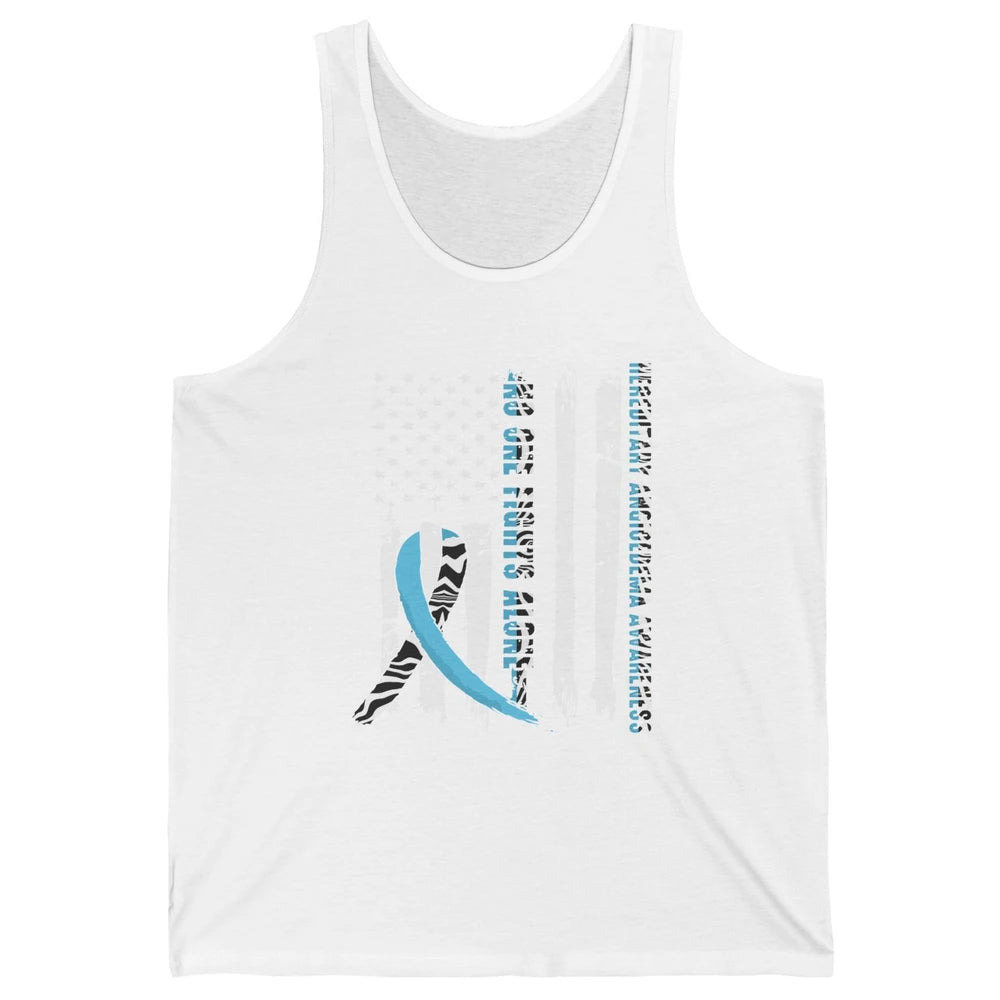Retro Hereditary Angioedema No One Fight Alone Zebra Ribbon Unisex Jersey Tank