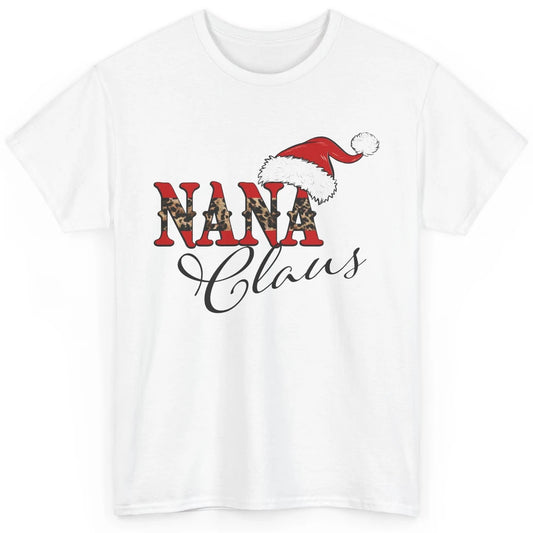 Nana Claus Western Nana Santa Hat Christmas Grandma Leopard Classic Unisex T-Shirt