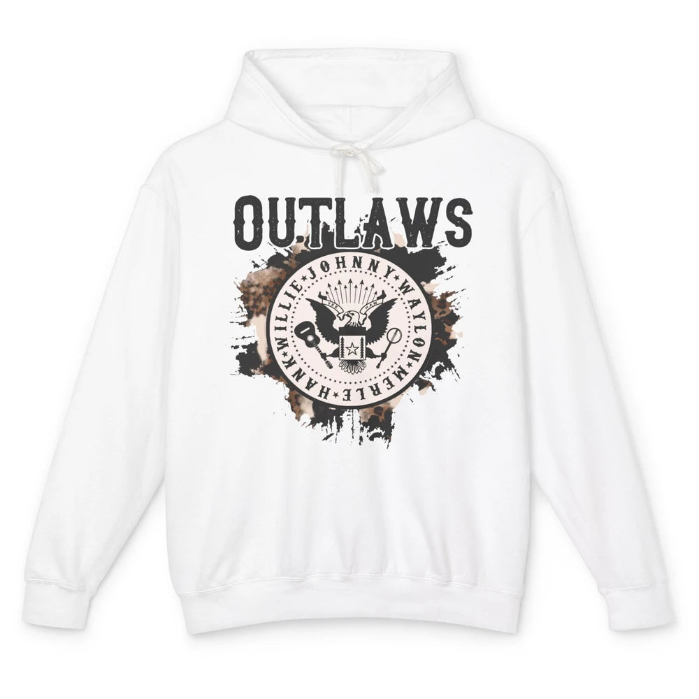 Retro Cowboy Bird Outlaws Western Country Music Cowgirl Unisex Lightweight Hoodie
