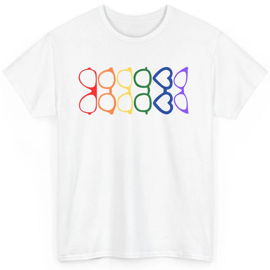 Rainbow Eyeglasses Pride Optometrist Optician Glasses Gift Classic Unisex T-Shirt