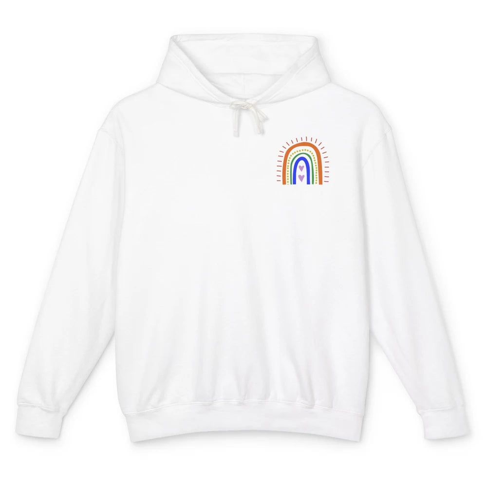 Rainbow Proud Bestie Proud Ally LGBT Gay Pride Month Unisex Lightweight Hoodie