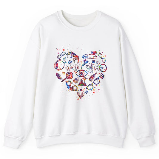 Optometrist Eyeglasses Technician Optometry Eye Doctor Heart Unisex Crewneck Sweatshirt