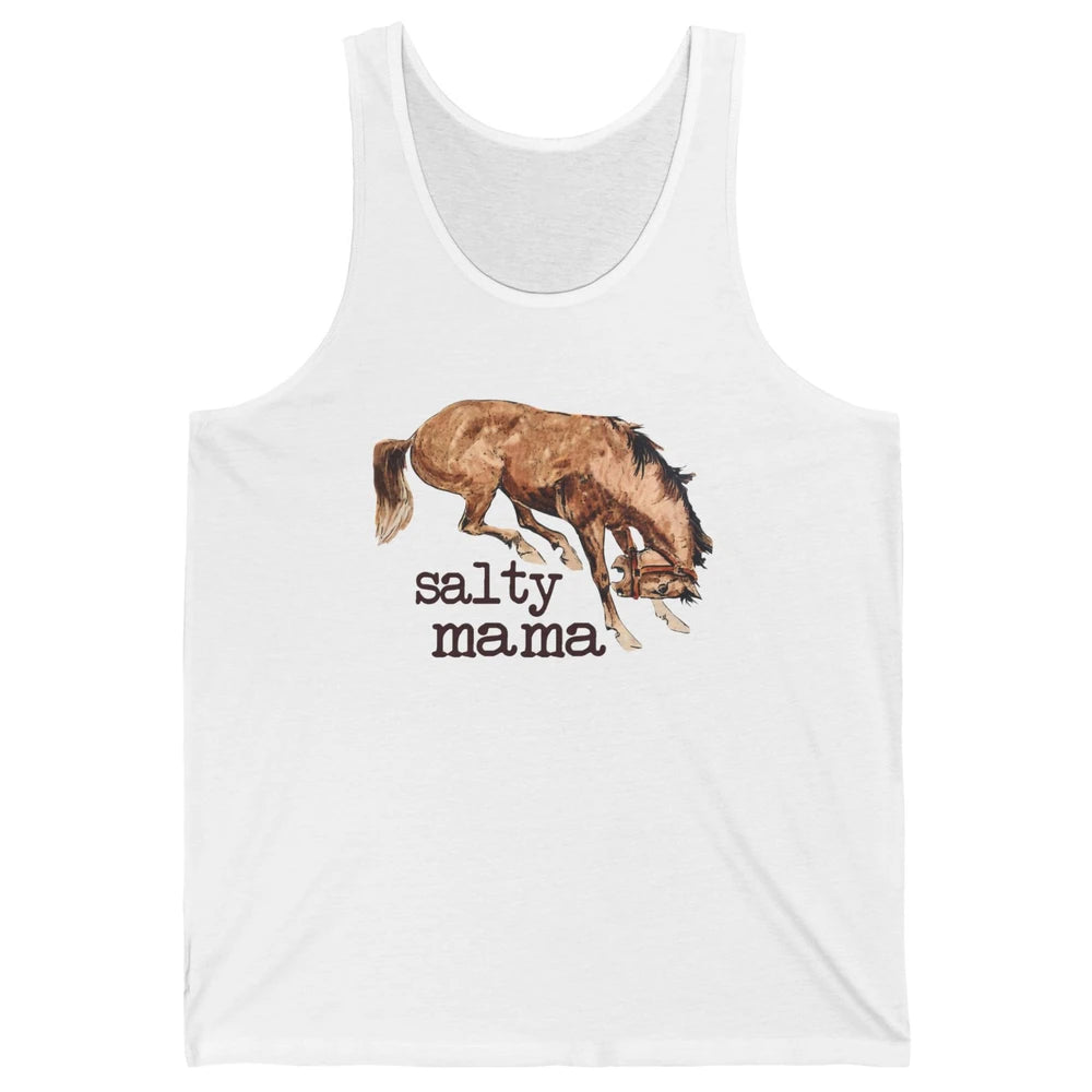 Retro Cowgirl Salty Mama Horse Lovers Western Country Cowboy Unisex Jersey Tank