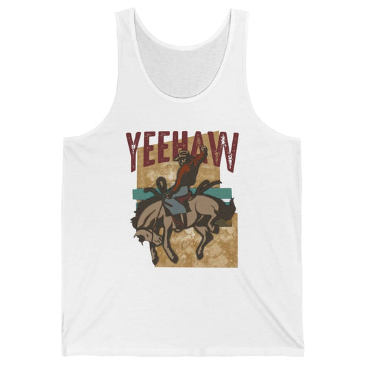 Retro Cowboy Yeehaw Western Country Cowgirl Rodeo Dad Gift Unisex Jersey Tank