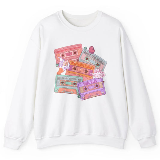 Retro Cowgirl Cassette 90s Western Country Boots Music Boho Unisex Crewneck Sweatshirt