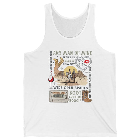 Vintage Western 90s Country Music Retro Cowboy Cowgirl Gift Unisex Jersey Tank