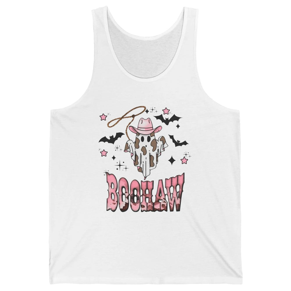 Retro Cowboy Ghost Boohaw Boot Scooting Western Halloween Unisex Jersey Tank