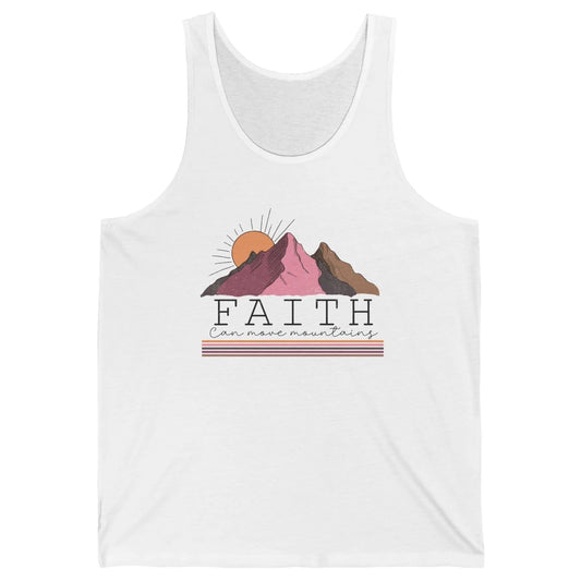 Faith Can Move Mountains Retro Christian Bible Verse Jesus Unisex Jersey Tank