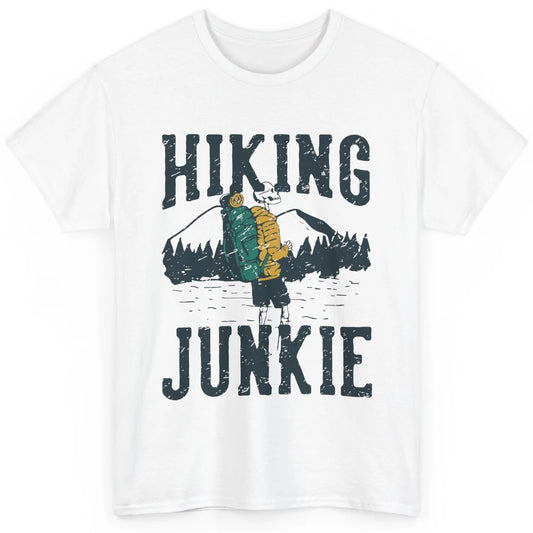 Retro Mountain Hiking Junkie Skeleton Nature Exploring Hiker Classic Unisex T-Shirt