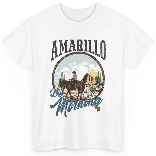 Retro Desert Cowboy Riding Horse Amarillo By Morning Western Classic Unisex T-Shirt