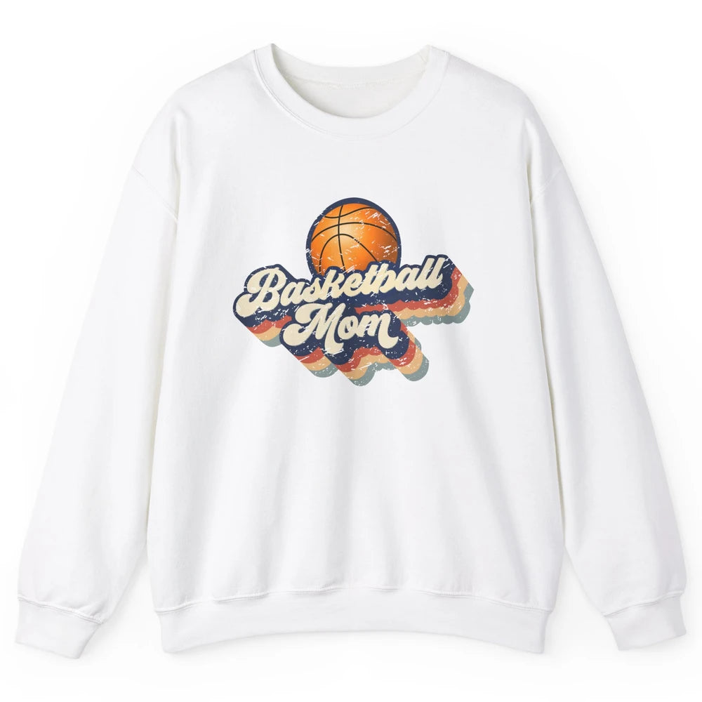 Retro Basketball Mom Basketball Players Mom Mothers Day Gift Unisex Crewneck Sweatshirt