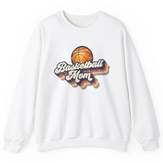 Retro Basketball Mom Basketball Players Mom Mothers Day Gift Unisex Crewneck Sweatshirt
