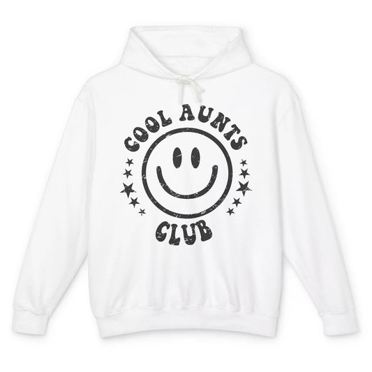 Retro Cool Aunts Club Funny Smiling Face Auntie Sister Gift Unisex Lightweight Hoodie
