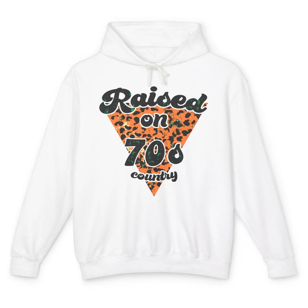 Retro Leopard Raised On 70s Country Western Cowboy Cowgirl Unisex Lightweight Hoodie