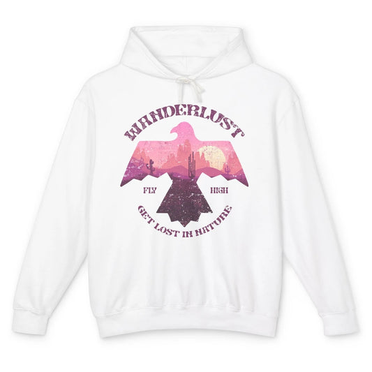 Retro Adventure Wanderlust Get Lost In Nature Travel Western Unisex Lightweight Hoodie