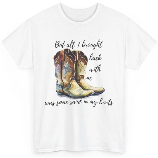 Retro Leopard Sand In My Boot Western Country Cowgirl Cowboy Classic Unisex T-Shirt