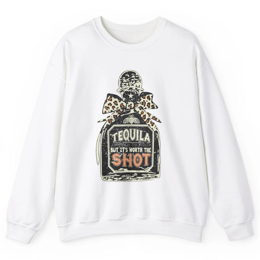 Retro Leopard Tequila May Not Be The Answer Western Country Unisex Crewneck Sweatshirt