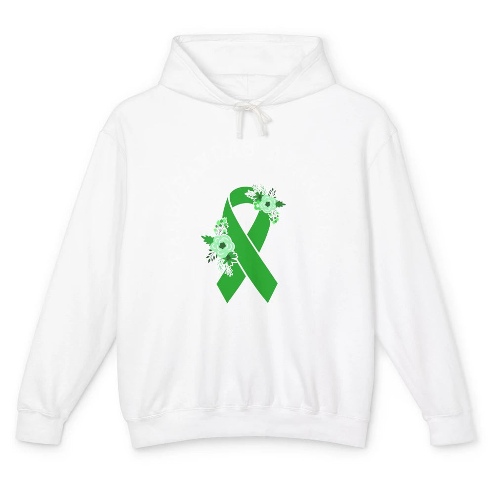 PANS/PANDAS Awareness Floral Green Ribbon Pans Disease Unisex Lightweight Hoodie