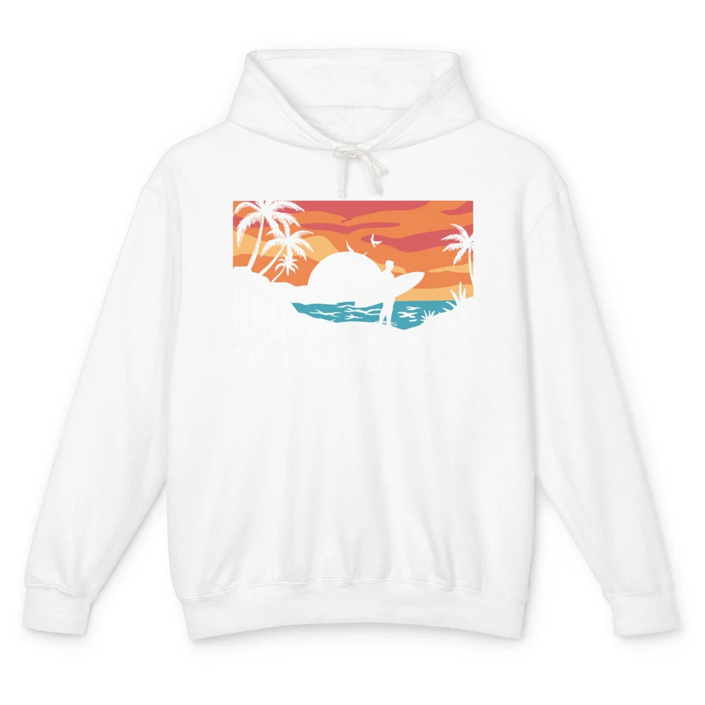 Retro Hawaii Palms Surfing Paradise Surf Club Endless Summer Unisex Lightweight Hoodie