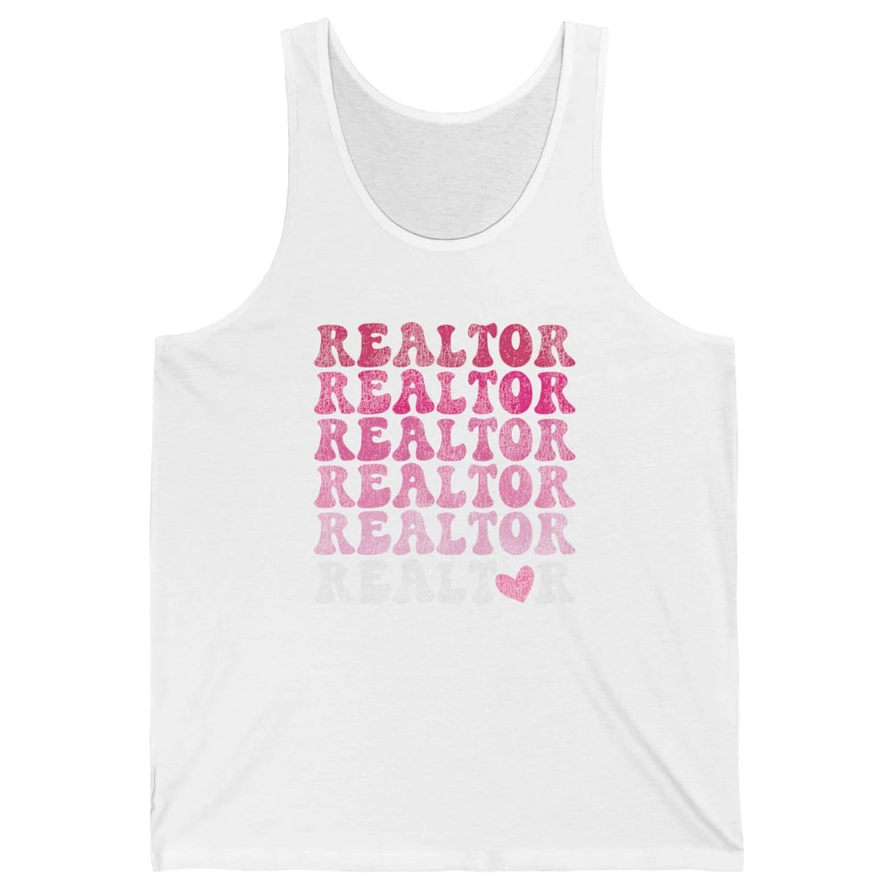 Real Estate Heart Wife Life Pink Realtor Women Close Deal Unisex Jersey Tank