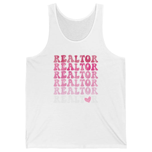 Real Estate Heart Wife Life Pink Realtor Women Close Deal Unisex Jersey Tank