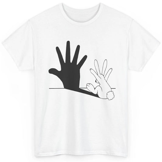 Rabbit Hand Shadow Funny Life Jokes Funny Rabbit Bunny Lover Classic Unisex T-Shirt