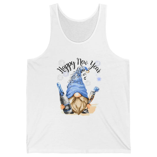 Happy New Year Gnome Champagne New Year Eve Cheer Gnomies Unisex Jersey Tank