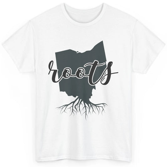 Ohio Map Blame It All On My Roots Ohio Native Pride Classic Unisex T-Shirt