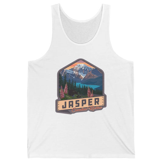 Jasper National Park Canadian Rockies US Parks Camping Unisex Jersey Tank