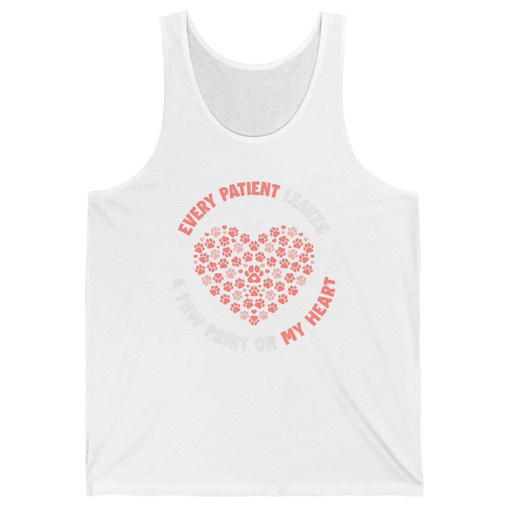 Patient Leaves Paw Heart Veterinarian Love Vet Tech Animal Unisex Jersey Tank