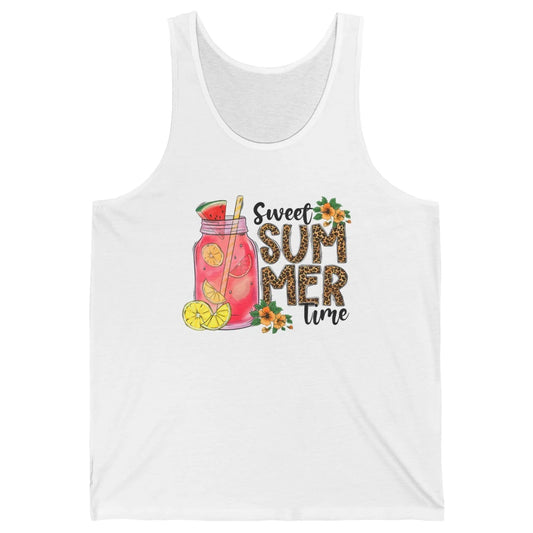 Retro 80s Floral Sweet Summer Watermelon Vaporwave Leopard Unisex Jersey Tank