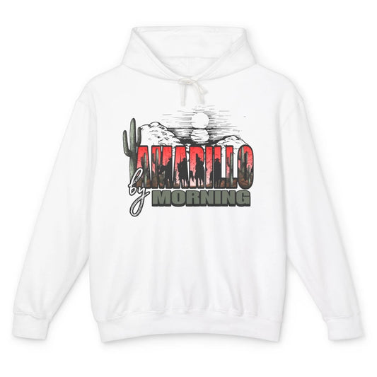 Retro Desert Sunset Amarillo By Morning Western Cowboy Unisex Lightweight Hoodie