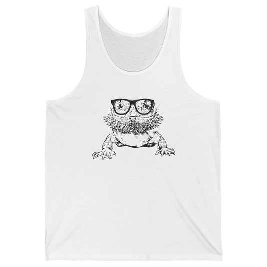Funny Bearded Dragon Cute Reptile Lizard Nerdy Glass Animal Unisex Jersey Tank