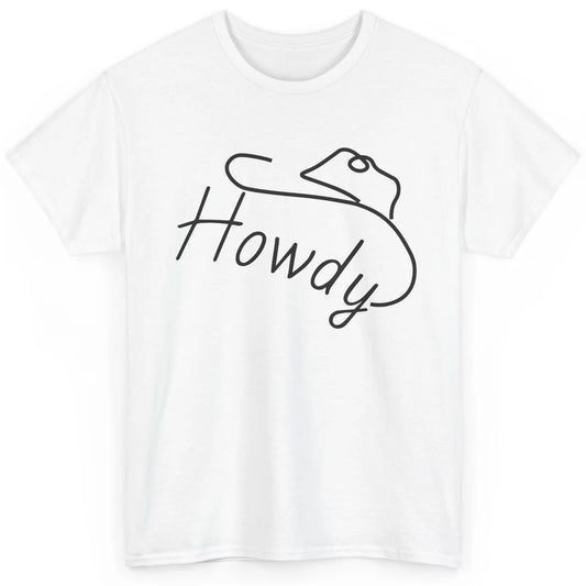 Retro Cowboy Hat Howdy Western Country Texas Cowgirls Gift Classic Unisex T-Shirt