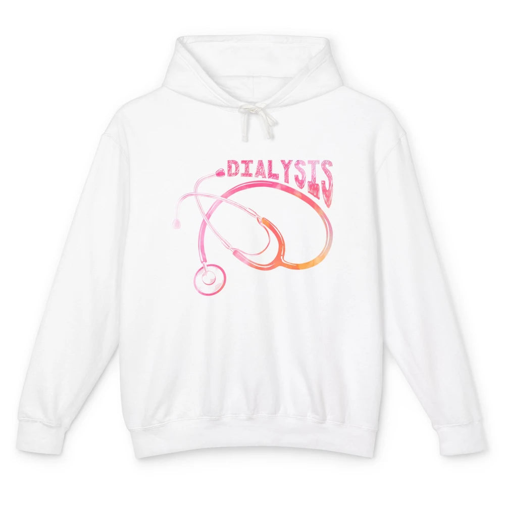 Nephrologist Dialysis Tech Nurse Stethoscope Kidney Nursing Unisex Lightweight Hoodie