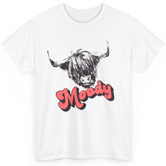 Retro Highland Heifer Moody Southern Cow Head Western Heifer Classic Unisex T-Shirt