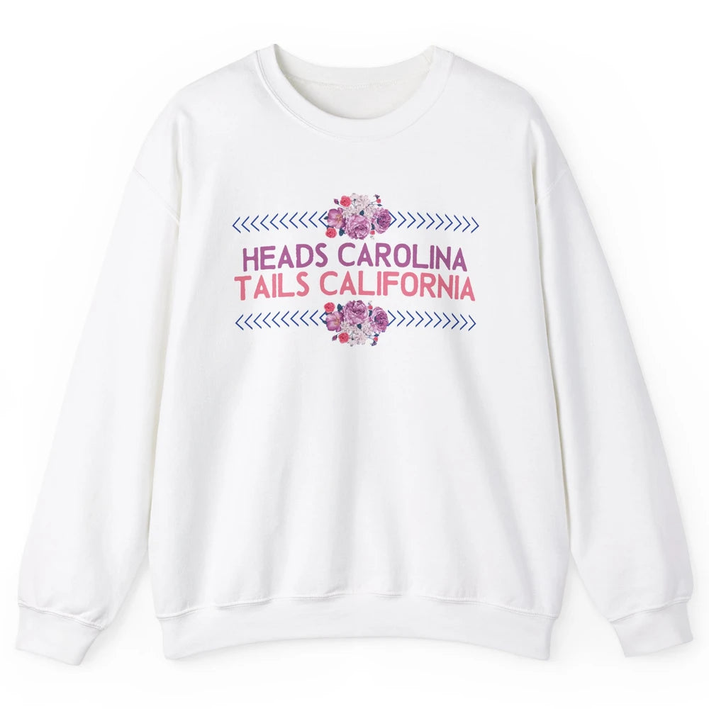 Retro Heads Carolina Tails California Western Summer Holiday Unisex Crewneck Sweatshirt