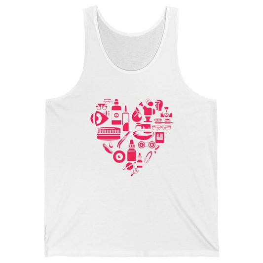 Optometrist Tools Heart Eye Doctor Optician Ophthalmic Tech Unisex Jersey Tank