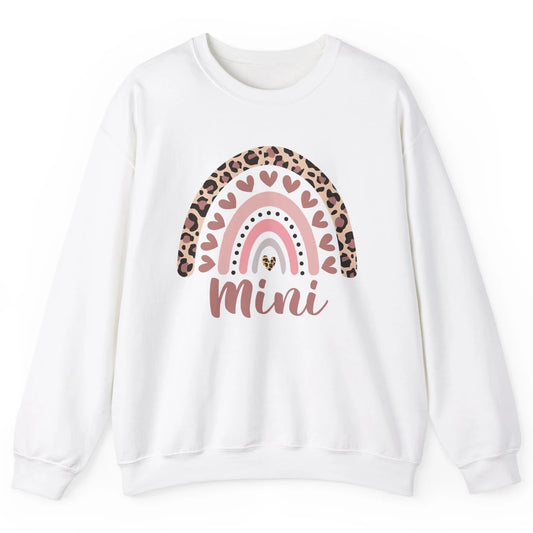Mini Leopard Rainbow Cheetah Love Mama Valentines Day Unisex Crewneck Sweatshirt
