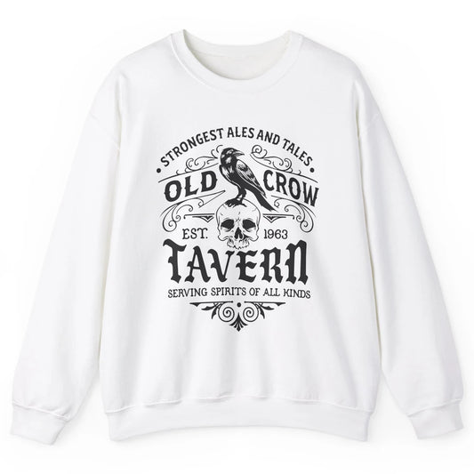 Retro Halloween Black Crow Old Crow Tavern Est 1693 Magic Unisex Crewneck Sweatshirt