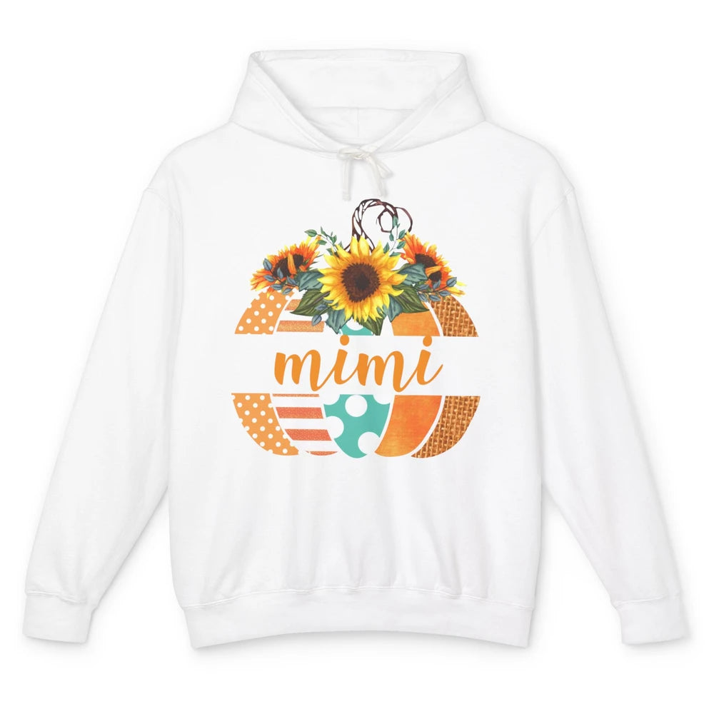 Mimi Sunflower Pumpkin Welcome Fall Halloween Grandma Gift Unisex Lightweight Hoodie
