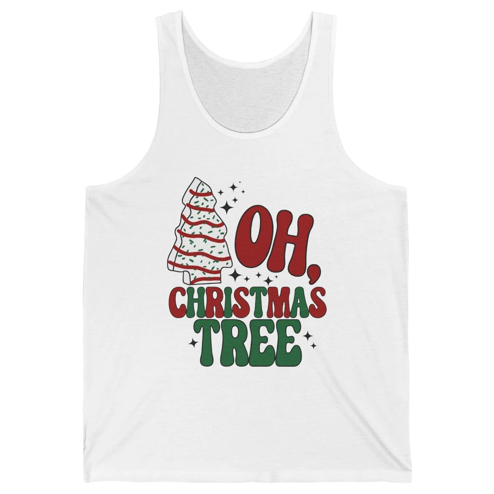 Oh Christmas Tree Cakes Tis The Season Christmas Cake Lovers Unisex Jersey Tank