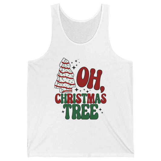 Oh Christmas Tree Cakes Tis The Season Christmas Cake Lovers Unisex Jersey Tank