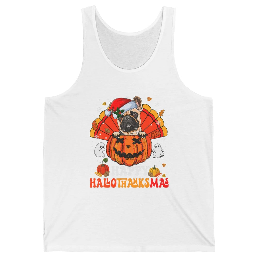 Mummy French Bulldog Dog Witch Happy Halloween Spooky Season Unisex Jersey Tank